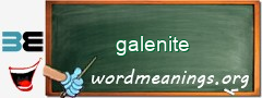 WordMeaning blackboard for galenite